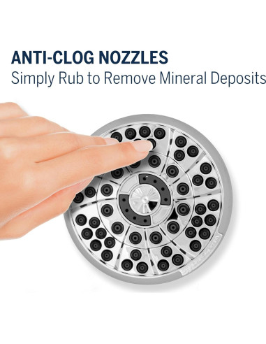 Cabezal de Ducha Waterpik PowerPulse 6 Modos Cromo XAS-613E