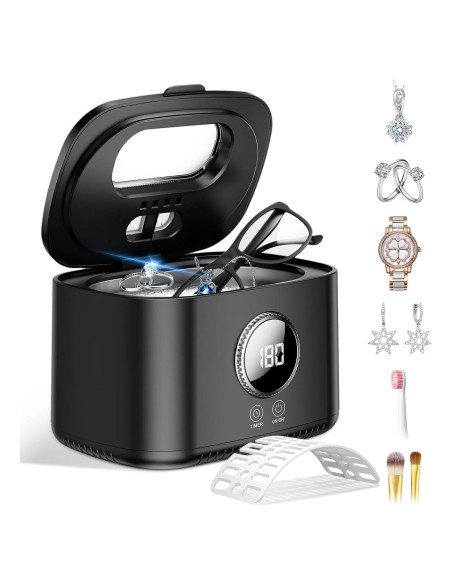 Limpiador Ultrasónico de Joyas MQOMQO 600ml 5 Modos