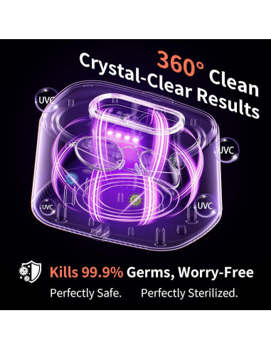 Limpiador Ultrasónico de Joyas MQOMQO 600ml 5 Modos