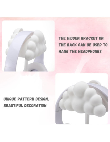 Soporte para Auriculares Yookeer Nube Blanca 25x12 cm