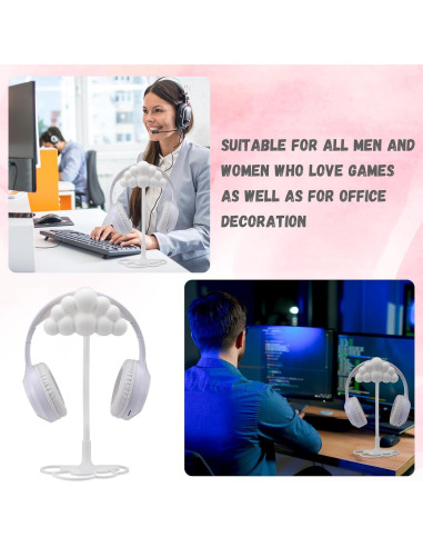 Soporte para Auriculares Yookeer Nube Blanca 25x12 cm