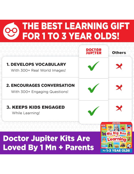 Caja de Aprendizaje Doctor Jupiter para Niños 1-3 Años