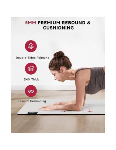 Esterilla de Yoga HAPBEAR Grande 183x76cm 5mm Antideslizante