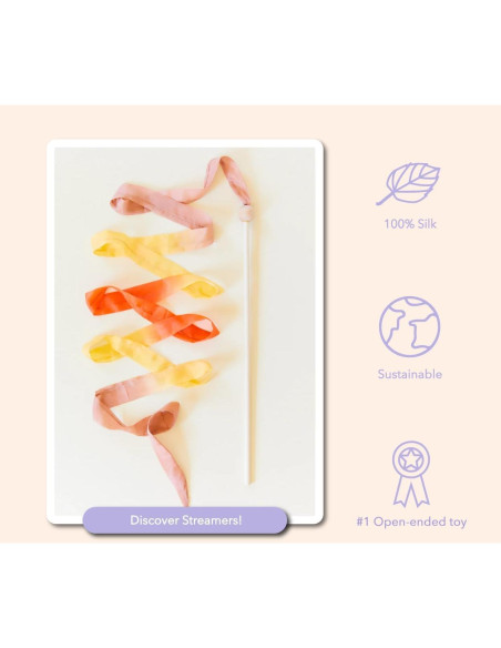 Cinta de Arcoíris Boho Sarah's Silks 2.44m Seda y Madera