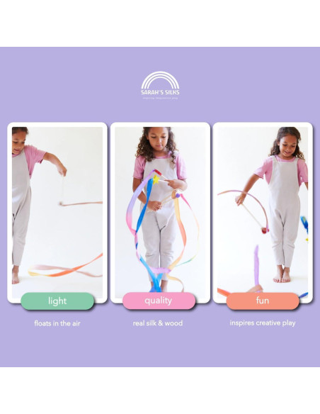 Cinta de Arcoíris Boho Sarah's Silks 2.44m Seda y Madera