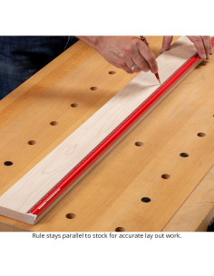 Regla de Bisel Woodpeckers 15 cm Aluminio Escalas Grabadas 2