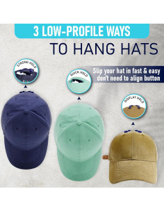 Ganchos Adhesivos para Sombreros Hula Home - Paquete de 10 Azul 2