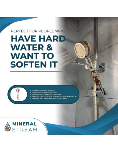 Cabezal de Ducha de Mano Alta Presión MineralStream TurboFan