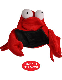 Sombrero de felpa unisex Beistle - Cangrejo 2 piezas 2