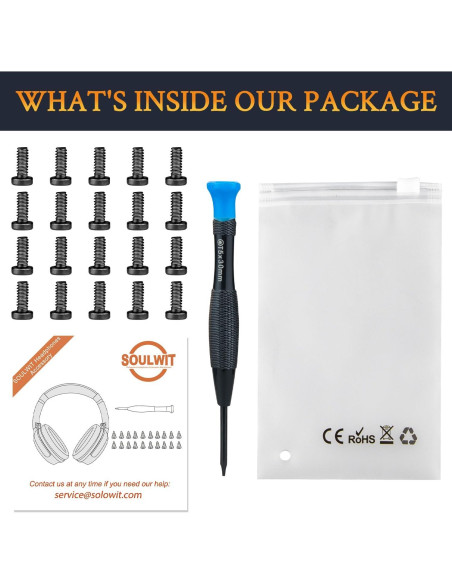 Tornillos de Cabezal SOULWIT para Auriculares Beats Studio - 20pcs