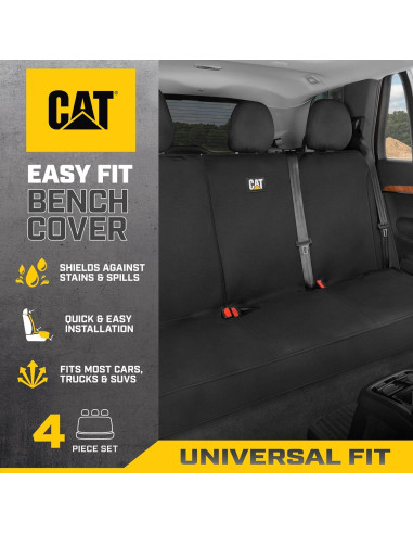 Cubierta de Asiento Trasero FlexFit Cat Negra 60/40 para Auto