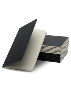 Cuaderno de bolsillo TWONE, tapa negra, 12 unidades, 30 hojas