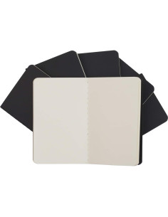 Cuaderno de bolsillo TWONE, tapa negra, 12 unidades, 30 hojas 2