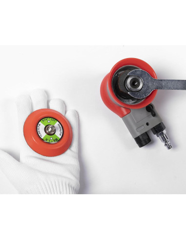 Lijadora orbital neumática UPWOOD 3" 12000 RPM con 12 lijas