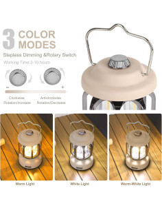 Linterna de Camping LED SEAMAGIC Retro Blanca 2000mAh 2