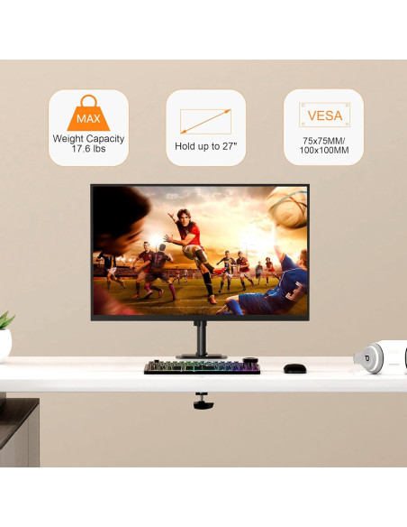 Soporte de Monitor Pholiten Ajustable 13-27 Pulgadas Negro Soporte de Monitor Pholiten Ajustable 13-27 Pulgadas Negro