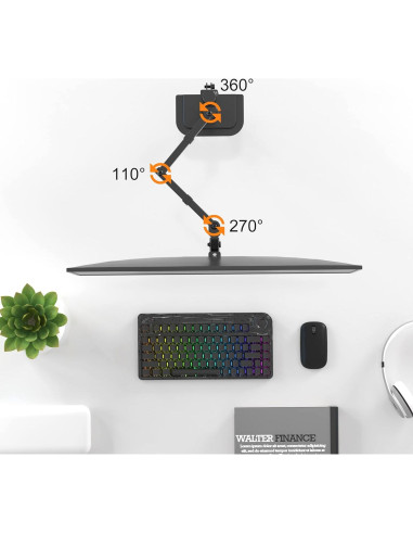 Soporte de Monitor Pholiten Ajustable 13-27 Pulgadas Negro