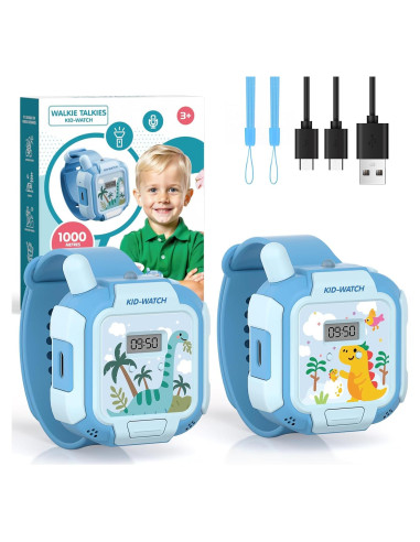 Walkie Talkies Recargables Turoytip para Niños Azul 2 Pcs