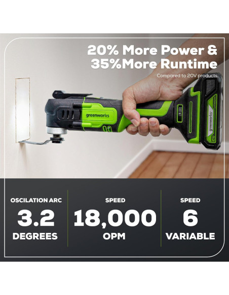 Herramienta Múltiple Inalámbrica Greenworks 24V 2.0Ah
