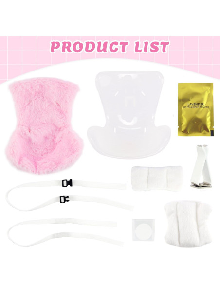 Accesorios de Muñeca TDDS9 Asiento de Coche Rosa 15-17cm