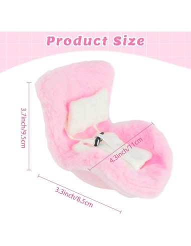 Accesorios de Muñeca TDDS9 Asiento de Coche Rosa 15-17cm