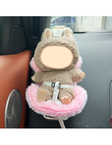Accesorios de Muñeca TDDS9 Asiento de Coche Rosa 15-17cm