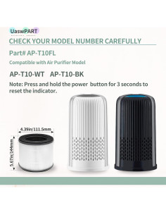 Filtro de Reemplazo UaswPART AP-T10FL para Purificador HoMedics 2