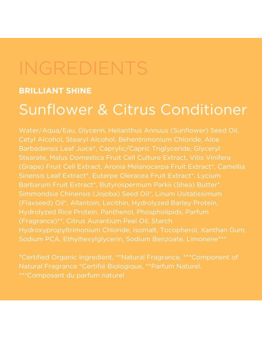 Acondicionador Brillante Andalou Naturals 321g - Girasol y Cítricos