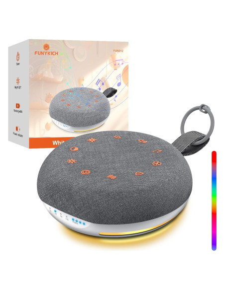 Máquina de Sonido Blanco FUNYKICH Portátil con 40 Sonidos Máquina de Sonido Blanco FUNYKICH Portátil con 40 Sonidos