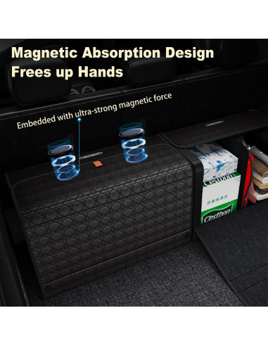 Organizador de Maletero GMQ Plegable para SUV y Camiones - Negro