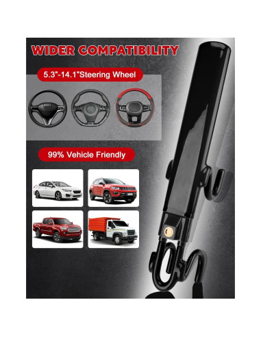Bloqueo de Volante Antirrobo Tevlaphee Ajustable 2.13 kg
