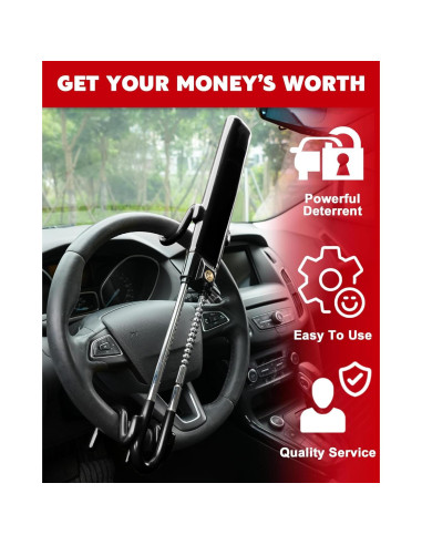 Bloqueo de Volante Antirrobo Tevlaphee Ajustable 2.13 kg