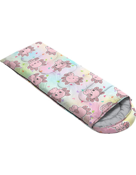 Saco de Dormir AILONEN Axolote 79x229cm Impermeable 3 Estaciones