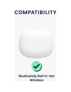 Funda de Silicona kwmobile para Skullcandy Rail In-Ear Wireless - Negra 2