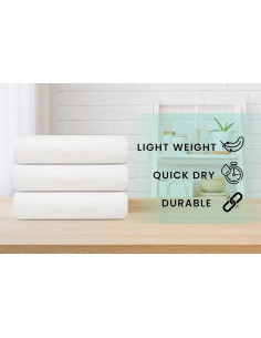 Toallas de Baño ZUPERIA Paquete de 12 - 100% Algodón 61x122 cm 2