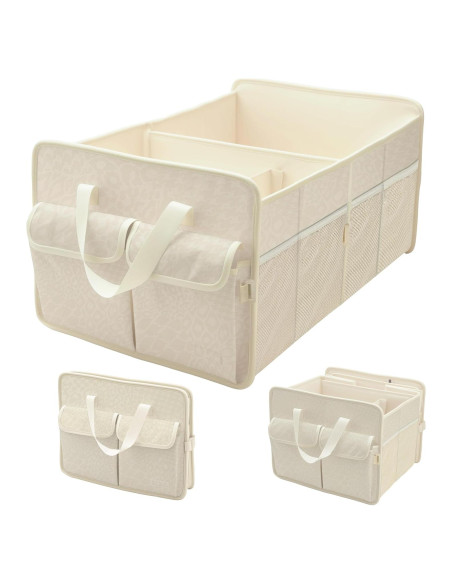 Organizador de Maletero Plegable SIBOFUEGO 70L Leopardo Beige