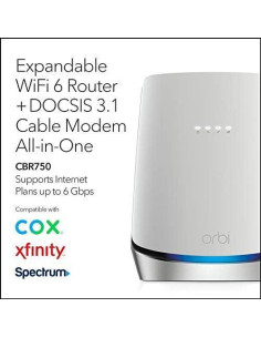 Router Módem NETGEAR Orbi WiFi 6 CBR750 DOCSIS 3.1 4.2Gbps 2