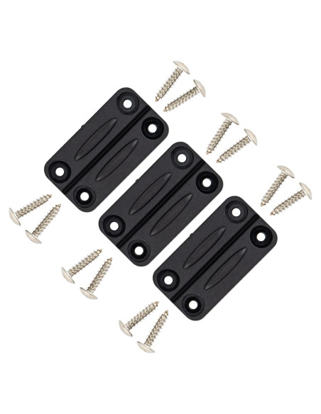 Paquete de 3 Bisagras NeverBreak para Enfriadores Igloo - Negro