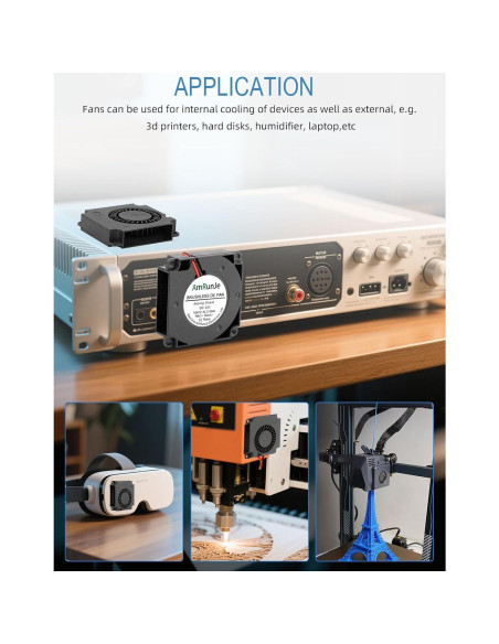 2 Ventiladores de Reemplazo 40mm 24V AmRunJe 9500 RPM