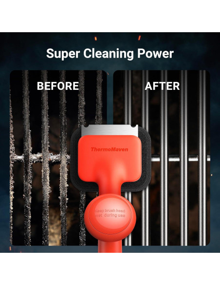 Cepillo de Parrilla ThermoMaven BQ03 Libre de Cerda 43 cm