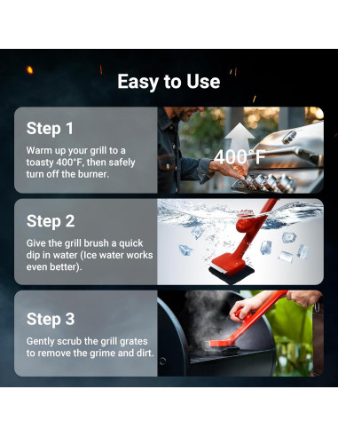 Cepillo de Parrilla ThermoMaven BQ03 Libre de Cerda 43 cm