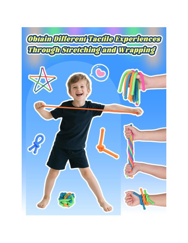Paquete de 10 Juguetes Sensoriales Diltik - Cuerdas Fidget para Autismo