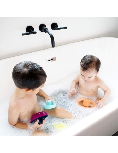 Boon Fleet Juguete de Baño para Bebés - 5 Barcos Apilables