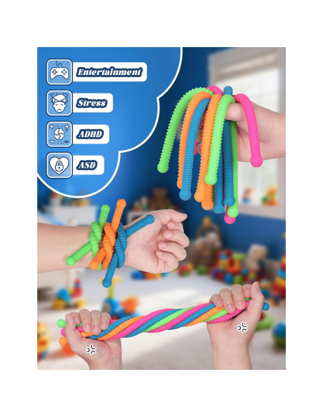 Paquete de 10 Juguetes Sensoriales Diltik - Cuerdas Fidget para Autismo