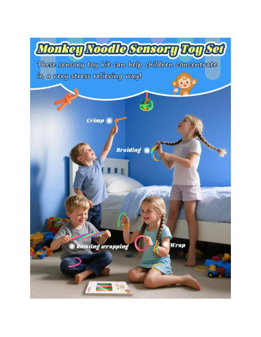 Paquete de 10 Juguetes Sensoriales Diltik - Cuerdas Fidget para Autismo