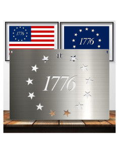 Plantilla de Bandera Americana Folconroad 14.8x10.5in Acero Inoxidable