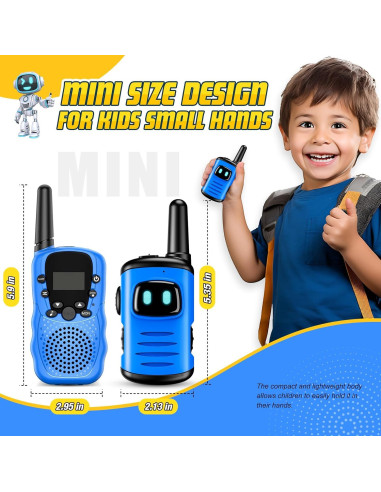 Walkie Talkies Recargables Comedyfun para Niños 3-8 Años