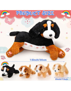 Conjunto de Juguetes de Peluche HyDren Perro de Montaña 38 cm 2
