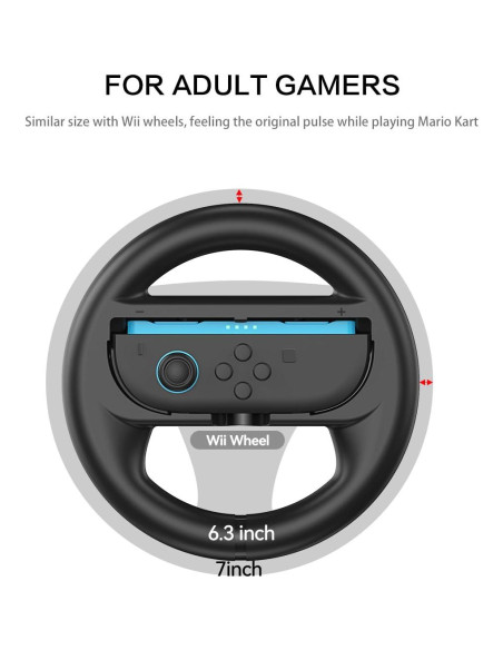Volante GH para Nintendo Switch 2 - Accesorios Mario Kart (Negro x2) Volante GH para Nintendo Switch 2 - Accesorios Mario Kart (Negro x2)