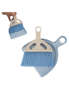 Juego de Escoba y Recogedor Mini Brosay Azul Portátil